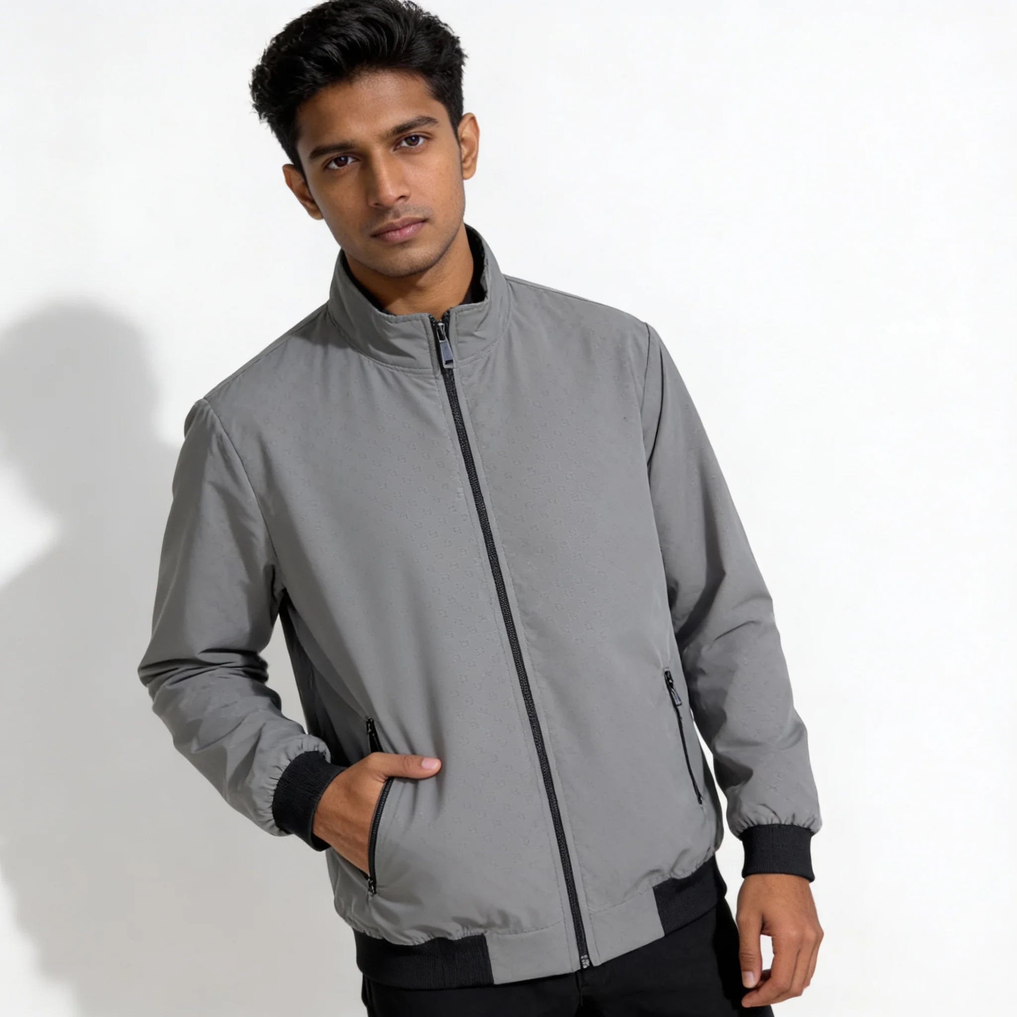 Men’s Kuasha Fabric Premium Winter Jacket – Ash Grey (KAG01)