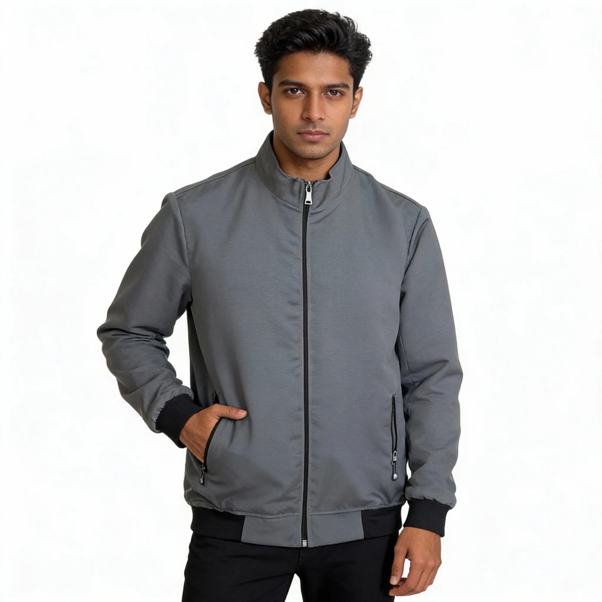 Men’s Chini Gura Fabric Premium Winter Jacket – Ash (JCA01)